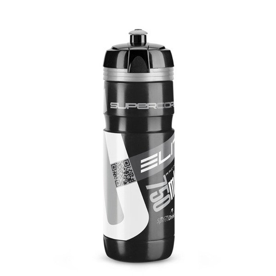 Bidon ELITE Super Corsa Czarny-Srebrne Logo 750ml
