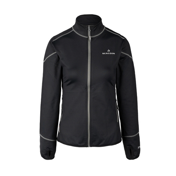 Bluza Damska  BERGSON SWIFTLAYER full zip VTX Black