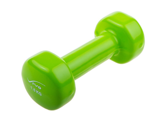 Hantel hantla winylowy VIVO 1,5kg zielone (1szt.)