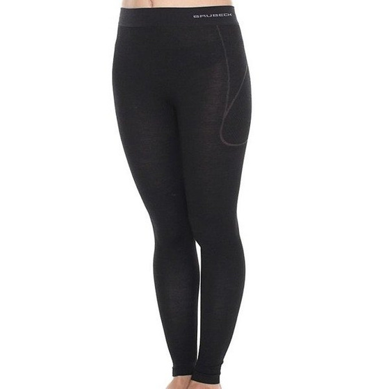 Damskie spodnie termoaktywne BRUBECK Active Wool LE11700 czarne