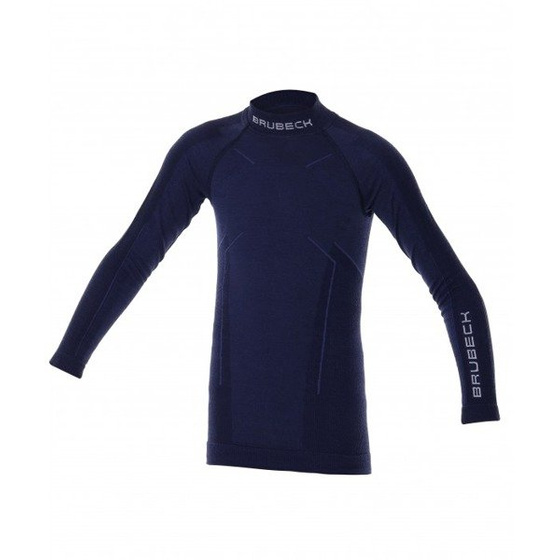 Dziecięca koszulka termoaktywna BRUBECK Active Wool LS13680 granat