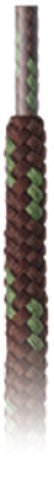 Trekkingowe sznurowadła Mountval 180cm brazowo zielone